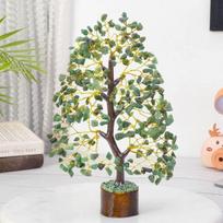 Žalias avantiūro krištolinis medis Sėkmės demonstravimas namų dekoravimui Kristalai Brangakmeniai Bonsai Pinigų medis sėkmei, dekoravimo dovana