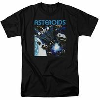Atari 2600 Asteroids Klasikinis Vaizdo Žaidimas Marškinėliai Juodi Unisex S