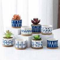 Keraminis gėlių vazonas Menas Vaza vazonas Ornamentai Namų dekoras Sodo apdaila Bonsai Sultingas Vazonas Vazonas No.1