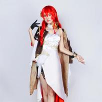 Game  Impact 3rd Murata Himeko Cosplay Costume Role Play Comic Con Dress Hallowmas Party Wigs Animation Prop L-(Costume+Wig)