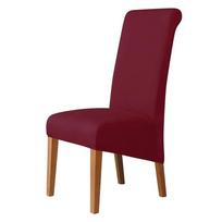 Aukštos nugaros vientisos spalvos kėdės užvalkalas XL dydis, didelis elastingumas, lygaus audinio kėdžių užvalkalai, skirti valgomojo virtuvei. XL Size brown
