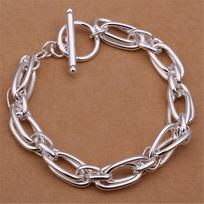 Wholesale for Men Women Chain 925 Sterling Silver Bracelets Noble Wedding Gift Party Fashion Jewelry Christmas Gifts gray