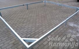 Cinkuoto plieno pamatas 2x3 m