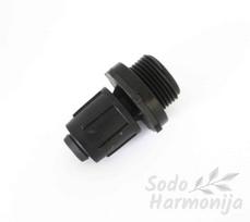 Sujungimas 16mm LDPE vamzdis ir 1” išorinis sriegis (su tarpine)