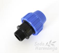 PP ECO Sujungimas 25mm vamzdžiui ir ¾” išorinis sriegis