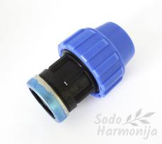 PP ECO Sujungimas 25mm vamzdžiui ir ¾” vidinis sriegis
