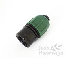 Sujungimas 25mm LDPE vamzdis ir ¾” vidinis sriegis