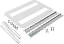 ENSTO sieninės spintelės DIN bėgelio įdėklas, profilio aukštis 14,5 mm, 2 x 17 modulių DIN įdėklas 400 x 300 mm korpusui, pilnai sukomplektuotas