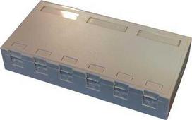 Solar Plus Biuro dėžutė 6 x RJ45 Keystone jungtims, balta