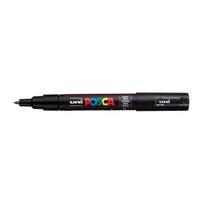 Žymeklis UNI Posca PC-1M, apvalus, 0.7 mm, juodas