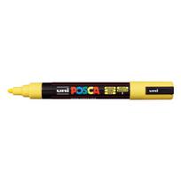 Žymeklis UNI Posca PC-5M, apvalus, 1.8 - 2.5 mm, geltonas