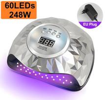 LIVMAN SUN Y13 su UV LED manikiūrui ir pedikiūrui – su nuimamu pagrindu, 248W, 60LED