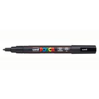Žymeklis UNI Posca PC-3M, apvalus, 0.9 - 1.3 mm, juodas