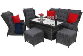 Lauko baldų komplektas Memfis, Grey/Grey Melange