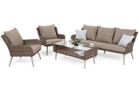 Lauko baldų komplektas Almeria, Ginger/Brown Melange