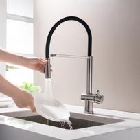 Virtuvinis maišytuvas Blue Water Cori su dviejų funkcijų dušeliu nerūdijančio plieno spalvos