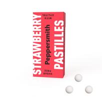 Braškių skonio saldainiai Peppersmith su ksilitoliu, 25 vnt.