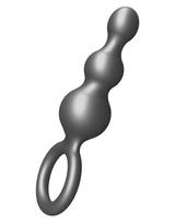 ToyJoy Buttocks The Stuffer 3-Balls Metallic Silicone Plug Grey