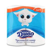 DIVO Tualetinis popierius, 2 sluoksniu, 4 ritineliai, baltas