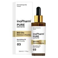 INOPHARM, veido ir kaklo serumas su Bio raktažolių ir erškėtuogių aliejais, 30 ml