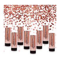 Spalvinga konfeti patranka 11cm, rose gold, 2vnt.