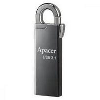 USB laikmena "apacer" usb atmintinė, usb 3.0, 16gb, ah15a, sidabrinė, ap16gah15aa-1, usb a, su karabinu