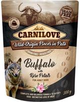 CARNILOVE Dog Paté Buffalo with Rose Petals 300g šlapias maistas šunims Buivolas su rožių žiedlapiais
