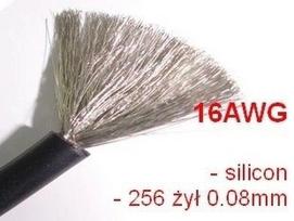 Alavuota varinė silikoninė viela 16AWG – 252 laidai – 1.3 mm2 – juoda