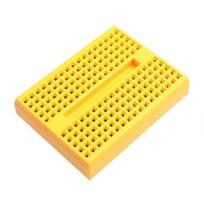 Breadboard 170 laukų – SYB-170 – geltona – Arduino prototipų konstravimas