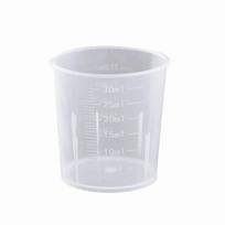 30ml matavimo puodelis - Plastikinis indelis su svarstyklėmis - medicininis stiklas
