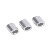 Plieninis kabelio spaustukas - 2 mm kabeliui - 10 vnt - ovali aliuminio mova