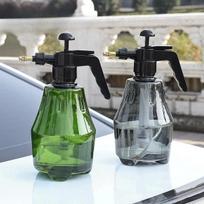 Rankinis slėginis purkštuvas - 1.5 l - skaidrus juodas - žalvarinis antgalis
