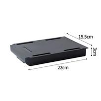 Lipnus stalčius - juodas - 220x127x30 mm - rašiklių ir smulkmenų laikiklis po stalu