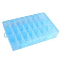 Organizatorius 24 skyriai 195x130x36mm - mėlyna - konteineris smulkiems daiktams