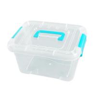 Dėžutė su rankena 18.5x13x9.7 cm - permatoma - plastikinė - organizatorius