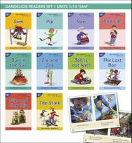Phonic Books Dandelion Readers Set 1 Units 1-10 Sam (Alphabet Code Blending 4 and 5 Sound Words): Decodable Books for Beginner Readers Alphabet Code Blending 4 and 5 Sound Words