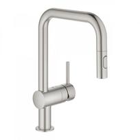 Grohe Minta supersteel spalvos virtuvinis maišytuvas su ištraukiamu dušeliu 32322DC2