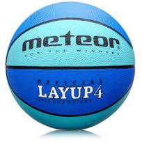 Krepšinio kamuolys METEOR LAYUP, 4 dydis, mėlynas