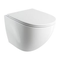 Pakabinamas Omnires Ottawa Comfort Rimless klozetas su plonu lėtaeigiu dangčiu  54 x 37 cm