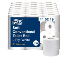 Tualetinis popierius rulonėliais Tork Premium Soft T4, (110219), baltos spalvos, 2 sluoksniai, 50.4 m, 360 lapeliai