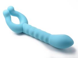 Frisky Yass! Vibe Dual-Ended Silicone Vibrator Teal