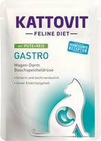 KATTOVIT Feline Diet Gastro Turkey with rice - šlapias kačių maistas - 85g