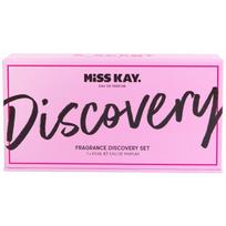 Parfumuoto vandens rinkinys Miss Kay Discovery Set MISS40164, 7x4,5 ml, rinkinį sudaro: Aloha Beaches EDP 4,5 ml, Boho Vibes EDP 4,5 ml, Pool Party EDP 4,5 ml, Seeing Double EDP 4,5 ml, Cutie Pie EDP 4,5 ml, First Love EDP 4,5 ml, Urban Love EDP 4,5 ml