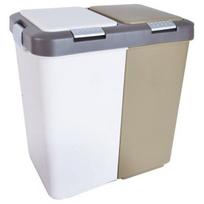 Rūšiavimo šiukšliadėžė, 40 l, Atliekų rūšiavimo šiukšliadėžė plastikinis 2x20 l