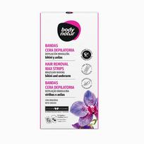 Depiliacinės vaško juostelės bikini ir pažastų su orchidejomis Body Natur, 12 vnt.