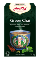 Ekologiška ajurvedinė žalioji arbata YOGI TEA Gren Chai, 17 vnt