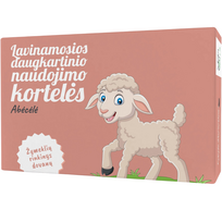 Lavinamosios daugkartinio naudojimo kortelės abėcėlė + žymeklių rinkinys dovanų