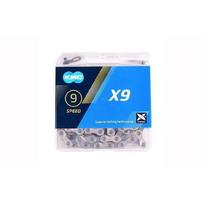 KMC X9 Silver 114L grandinė | 9 pavarų