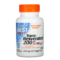 Doctor's Best Trans-Resveratrol 200 with Resvinol 200 mg 60 vcaps