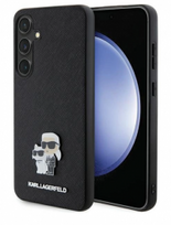 Silikoninis dėklas Karl Lagerfeld hardcase Saffiano Karl & Choupette Metal Pin Samsung galaxy S24 5G